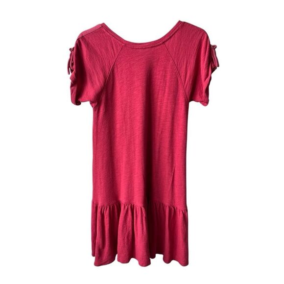 Anthropologie Saturday Sunday Kathie Flounced Relaxed fit Dress Pink small - Picture 11 of 15